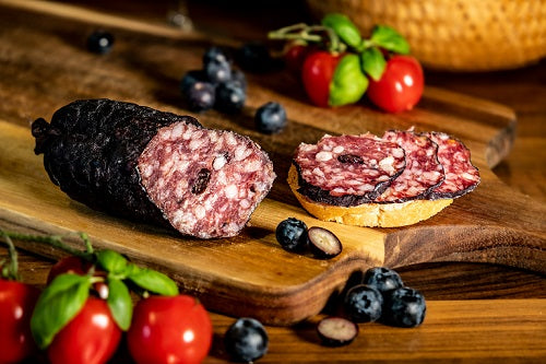 Originial französische Salami mit Blaubeeren