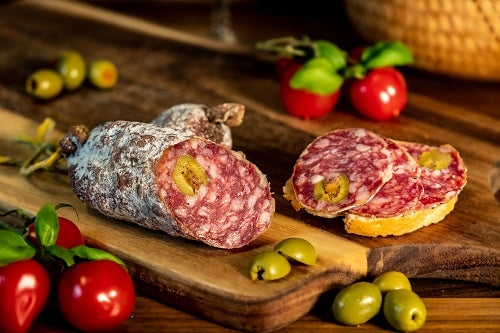 Originial französische Salami mit Oliven