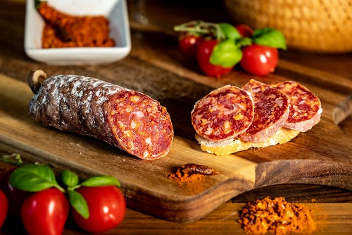 Originial französische Salami mit Espelette-Pfeffer (mild scharf)